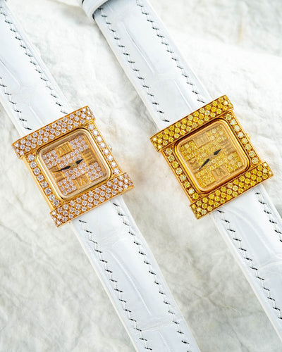 Bespoke Watch Straps in White Crocodile