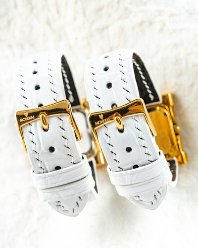 Bespoke Watch Straps in White Crocodile