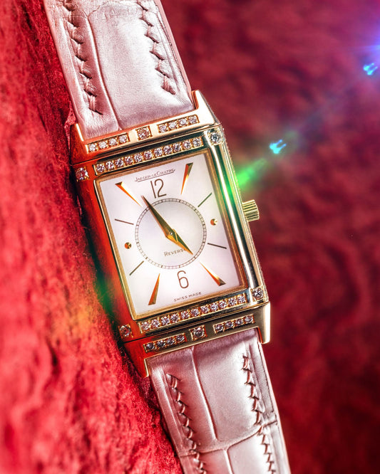 Bespoke Watch Strap In Baby Pink Crocodile