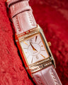 Bespoke Watch Strap In Baby Pink Crocodile