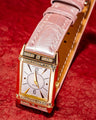 Bespoke Watch Strap In Baby Pink Crocodile