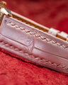 Bespoke Watch Strap In Baby Pink Crocodile