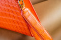 Bespoke Clutch Bag in Orange Alligator