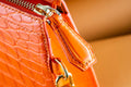 Bespoke Clutch Bag in Orange Alligator
