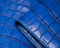 Bespoke Bifold Wallet in Electric Blue Himalayan Crocodile