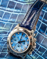 Bespoke Watch Strap in Navy Blue Crocodile