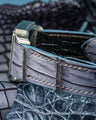 Bespoke Watch Strap in Blue Grey Rubbed Off Crocodile