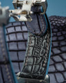 Bespoke Watch Strap in Blue Grey Rubbed Off Crocodile