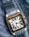 Bespoke Watch Strap in Metallic Black Crocodile