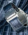Bespoke Watch Strap in Metallic Black Crocodile