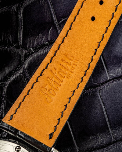Bespoke Watch Strap in Black Crocodile
