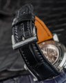 Bespoke Watch Strap in Black Crocodile