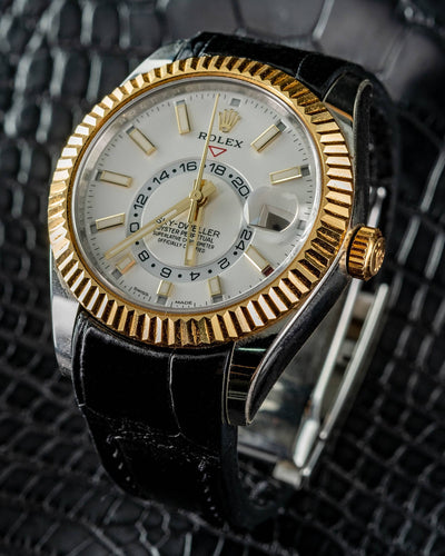 Bespoke Watch Strap in Black Crocodile