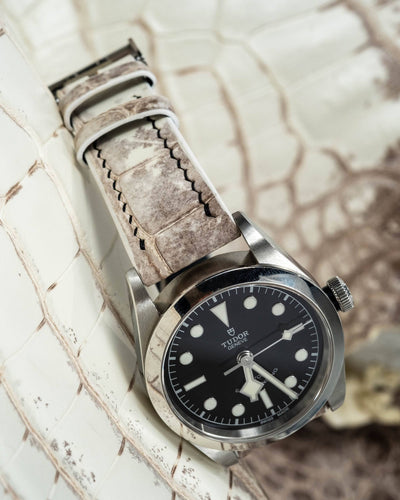 Bespoke Watch Strap in Natural Himalayan Crocodile