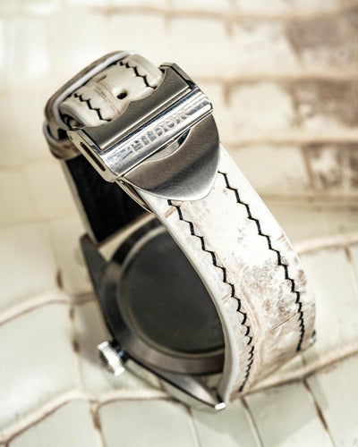 Bespoke Watch Strap in Natural Himalayan Crocodile
