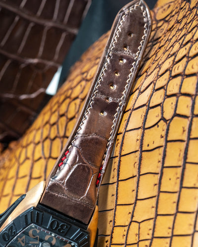Bespoke Watch Strap in Champagne Gold Alligator