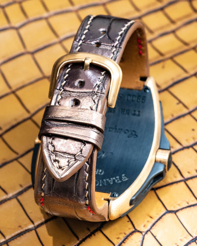 Bespoke Watch Strap in Champagne Gold Alligator