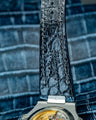 Bespoke Watch Strap in Denim Crocodile