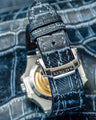 Bespoke Watch Strap in Denim Crocodile