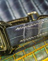 Bespoke Watch Strap in Metallic Black Crocodile