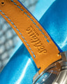 Bespoke Watch Strap in Tainted Blue Snowflake Crocodile