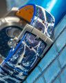 Bespoke Watch Strap in Tainted Blue Snowflake Crocodile