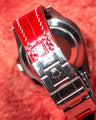 Bespoke Watch Strap in Ferrari Red Crocodile