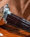 Bespoke Watch Strap in Reddish Brown Crocodile