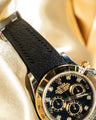 Bespoke Watch Strap in Black Chevre