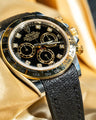 Bespoke Watch Strap in Black Chevre