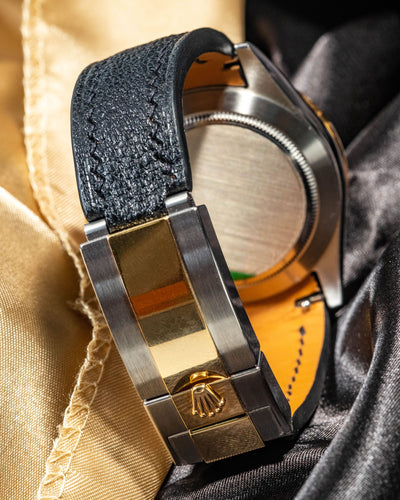 Bespoke Watch Strap in Black Chevre