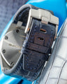 Bespoke Watch Strap in Navy Blue Crocodile