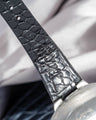 Bespoke Watch Strap in Black Crocodile