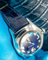 Bespoke Watch Strap in Navy Blue Crocodile