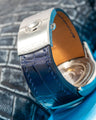 Bespoke Watch Strap in Navy Blue Crocodile
