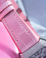 Bespoke Watch Strap in Baby Pink Crocodile