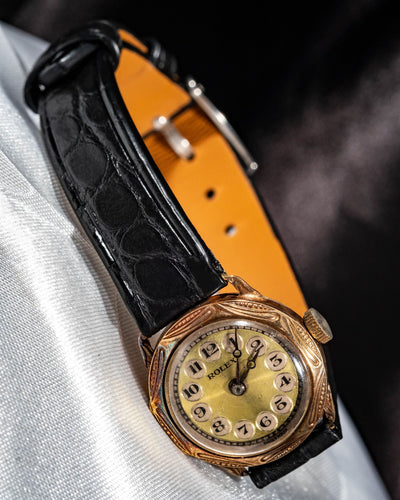 Bespoke Watch Strap in Black Crocodile