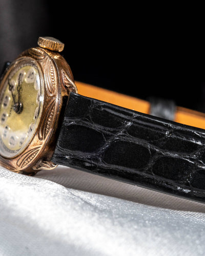 Bespoke Watch Strap in Black Crocodile