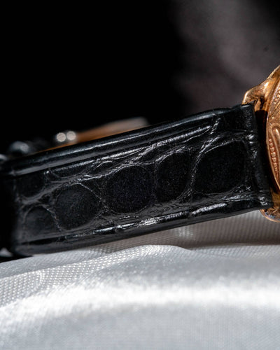 Bespoke Watch Strap in Black Crocodile