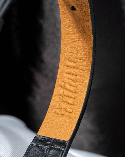 Bespoke Watch Strap in Black Crocodile