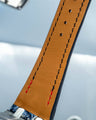 Bespoke Watch Strap in Tainted Blue Snowflake Crocodile