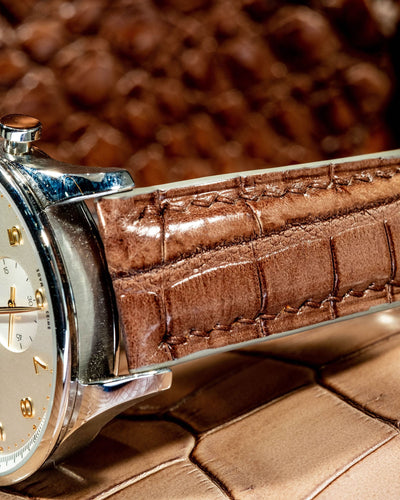 Bespoke Watch Strap in Ombre Brown Crocodile