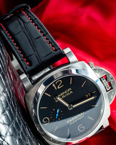 Bespoke Watch Strap in Matte Black Alligator