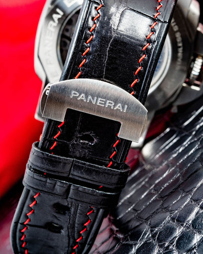 Bespoke Watch Strap in Matte Black Alligator