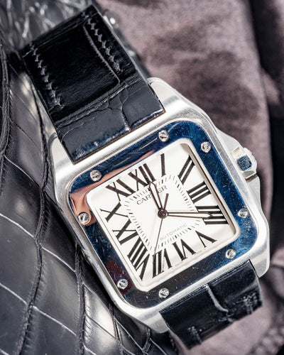 Bespoke Watch Strap in Black Crocodile