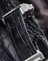 Bespoke Watch Strap in Black Crocodile