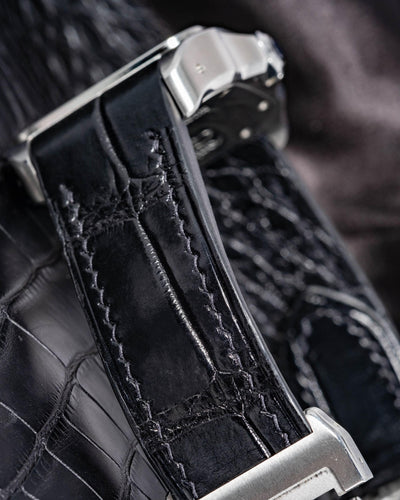 Bespoke Watch Strap in Black Crocodile