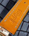 Bespoke Watch Strap in Blue Grey Rubbed Off Crocodile