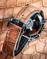 Bespoke Watch Strap in Ombre Brown Crocodile