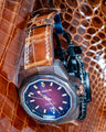 Bespoke Watch Strap in Brown Himalayan Crocodile